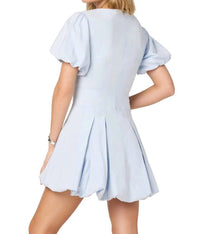ASTR Kattie Mini Dress in blue - women's dress - detail view