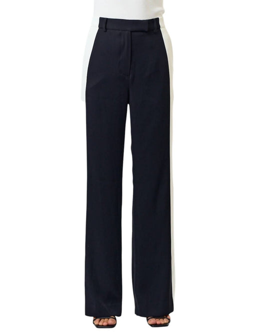 Lalavon - Color Block Wide Leg Pants