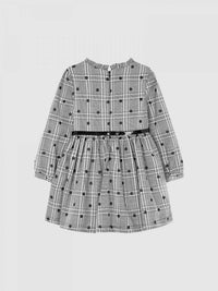 Mayoral - Girls' Sparkle Dot Plaid Dress