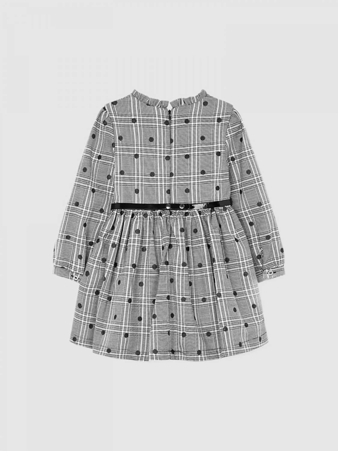 Mayoral - Girls' Sparkle Dot Plaid Dress
