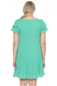 Joseph Ribkoff - Ruffled Flounce Mini Shift Dress