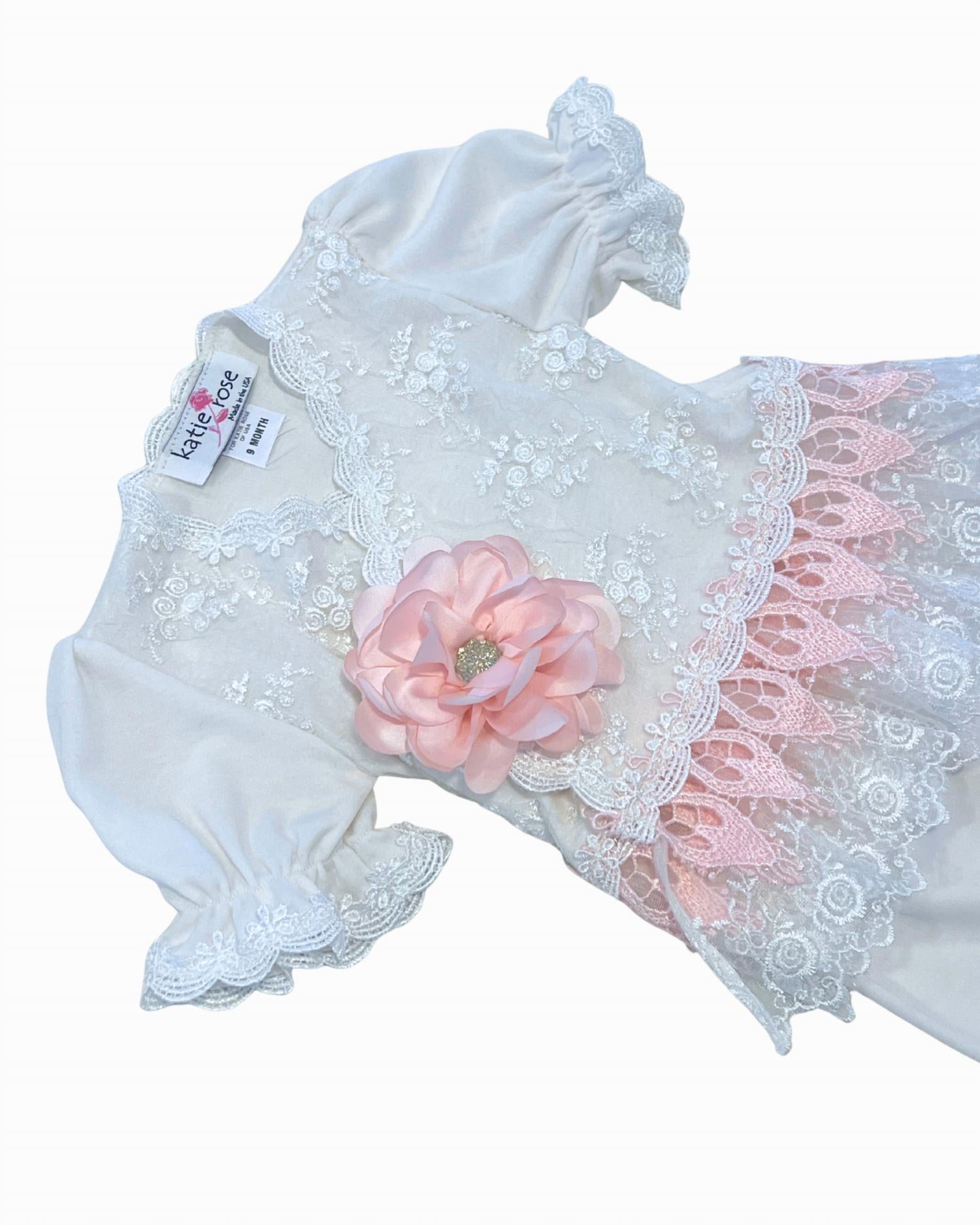 Katie Rose - Girl's Aria 2-Piece Lace With Flower Set