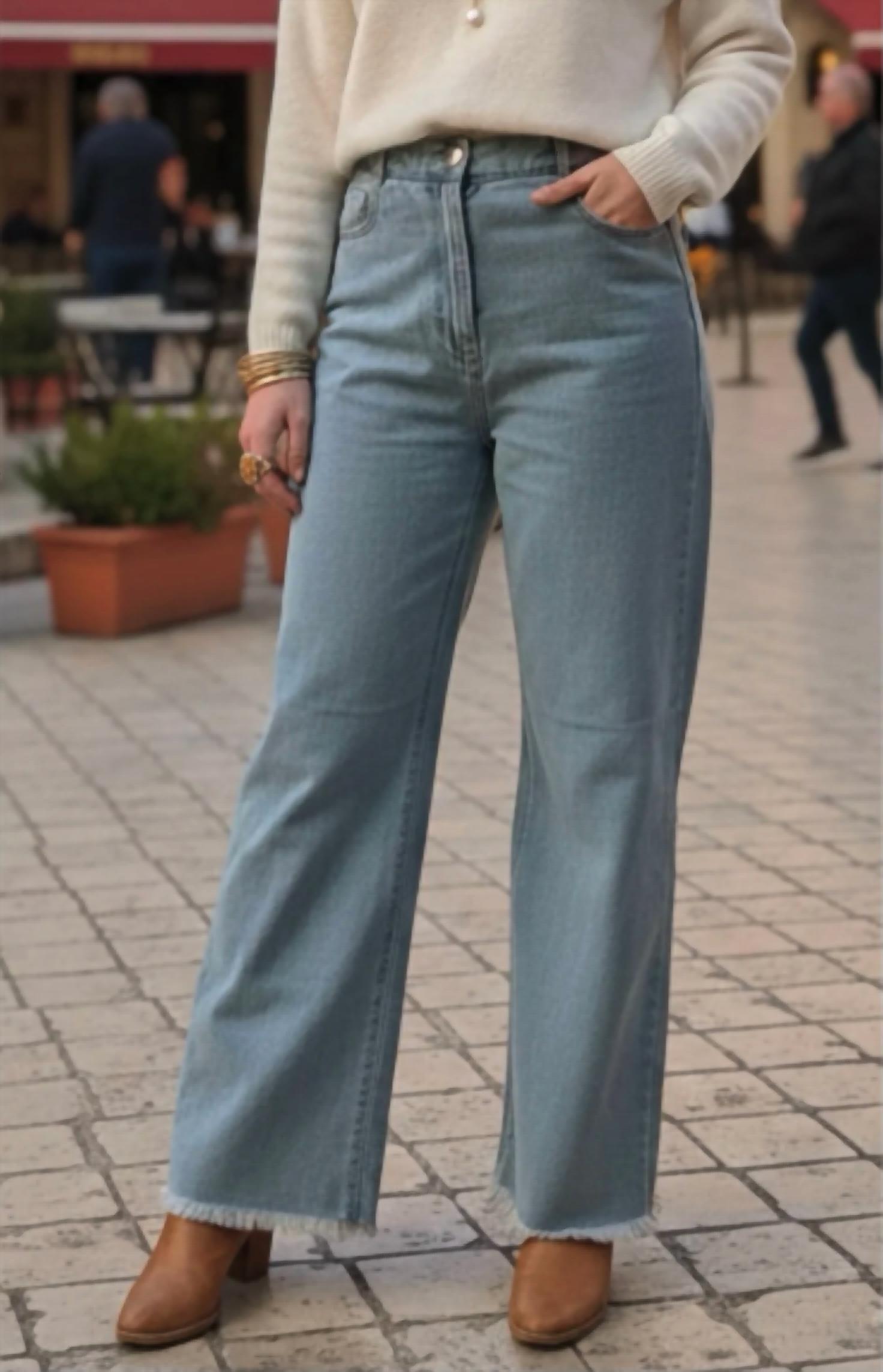 P.Cill - High Rise Wide Leg Jeans