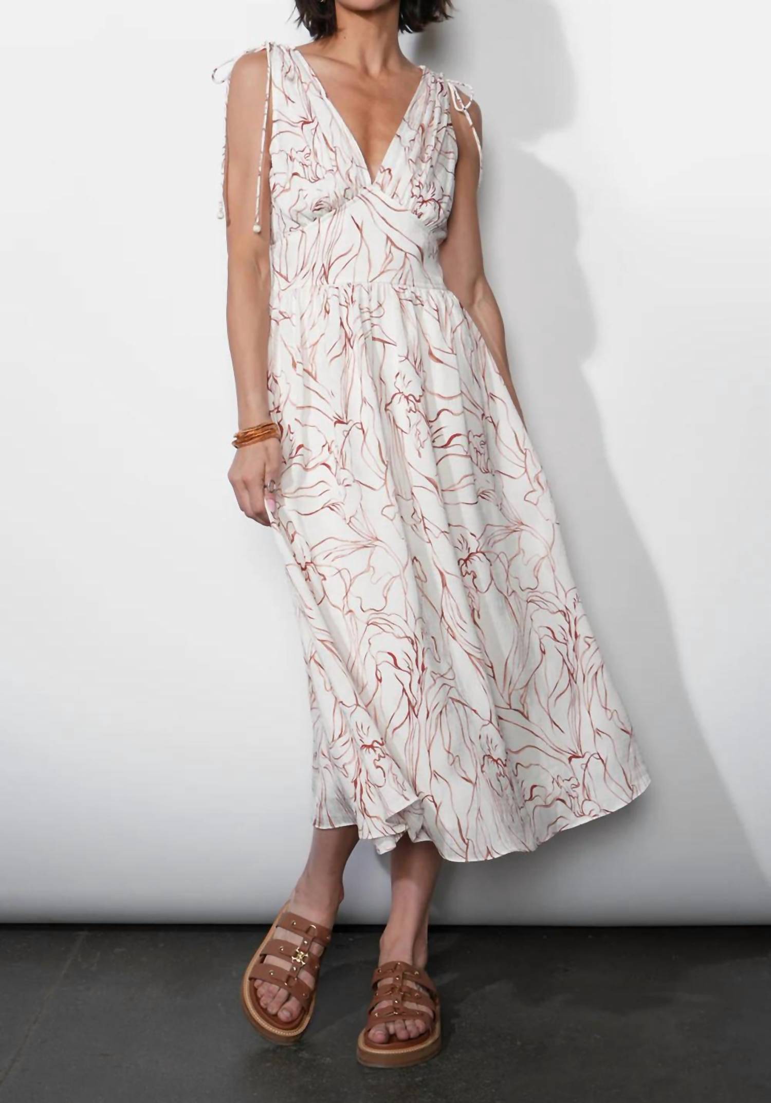 Greylin - Sadie Tie Shoulder Midi Dress