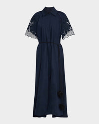 Clea - Florentina Linen-cotton Midi Shirtdress