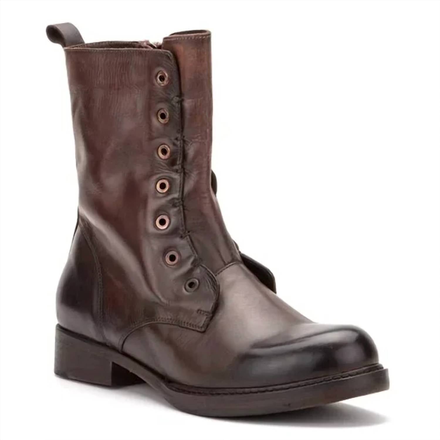 Vintage Foundry Co. Women's Gemma Leather Boot in dark brown - women's shoe