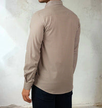 Stone Rose - Printed Micro Weave Long Sleeve Shirt