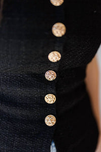 French Connection - Structured Tweed Strapless Top