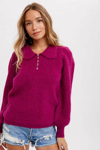 Bluivy - Collard Sweater Pullover