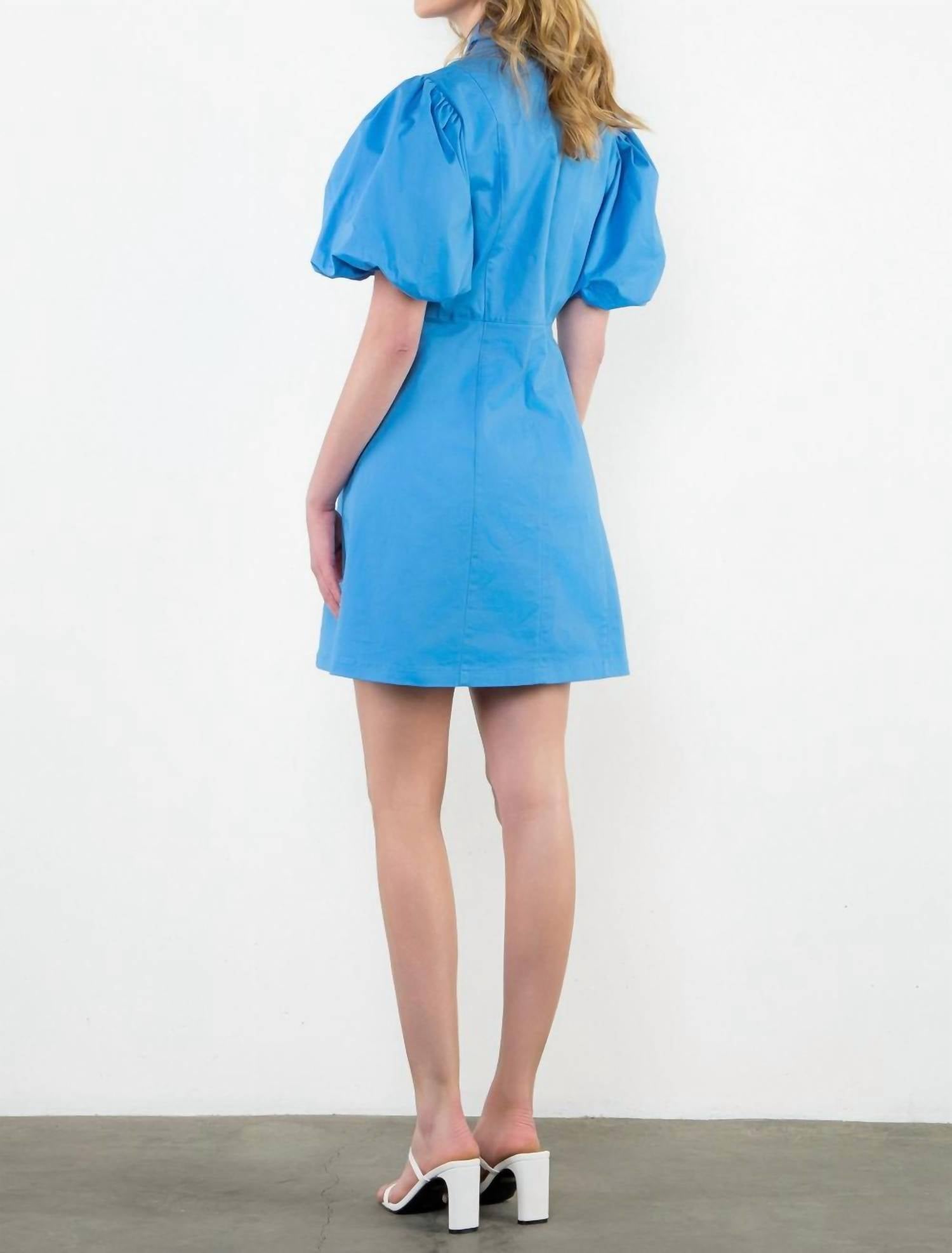 Thml - Puff Sleeve Button Up Dress