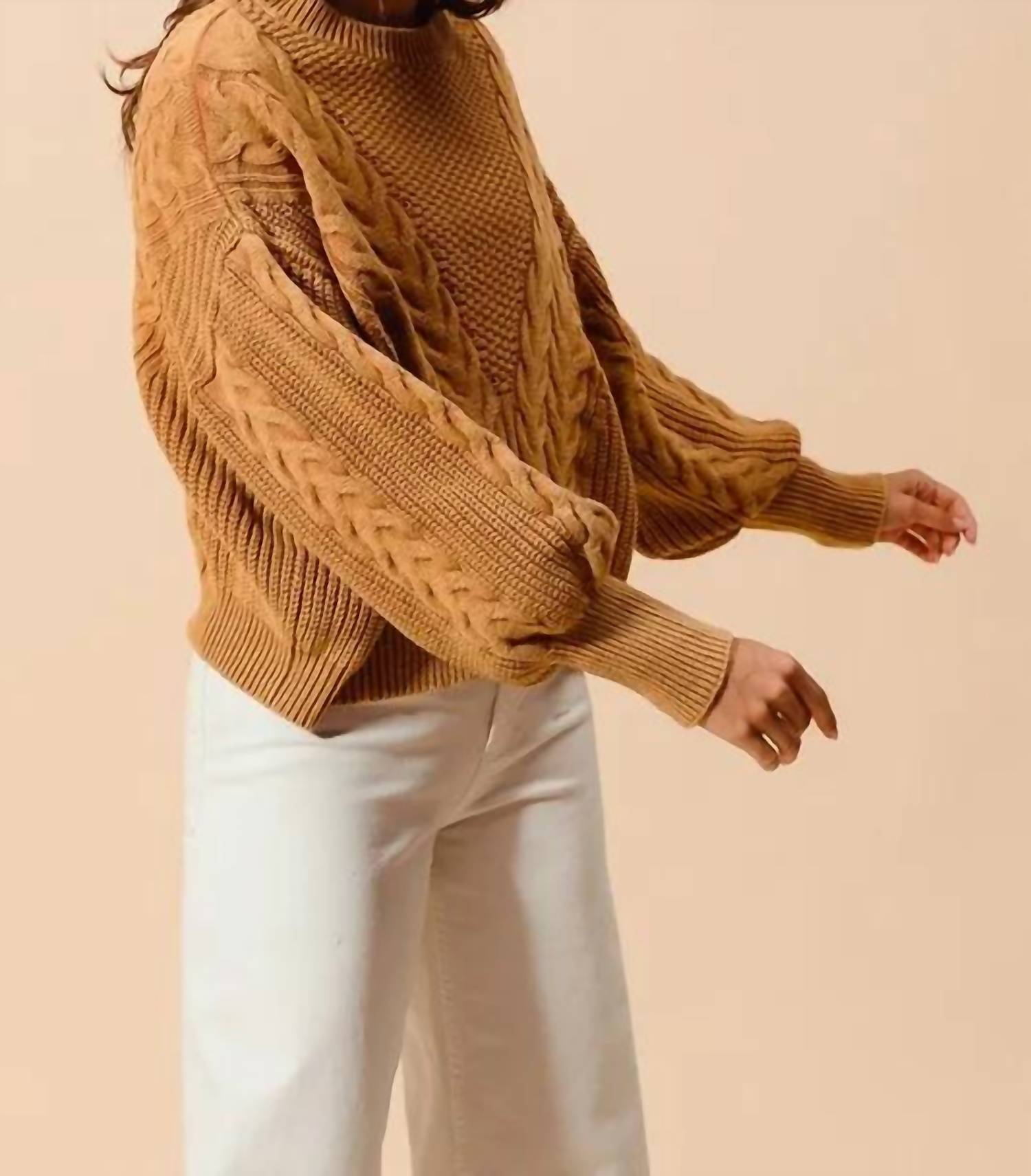 Zenana - Irene Cable Knit Sweater