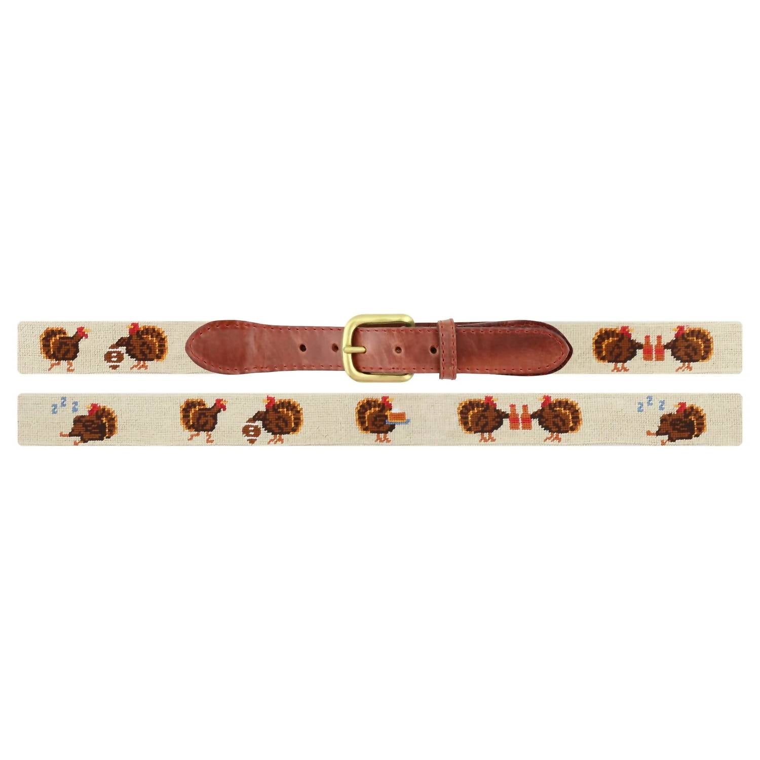 Smathers & Branson - Men's Needlepoint Turkey Day Belt