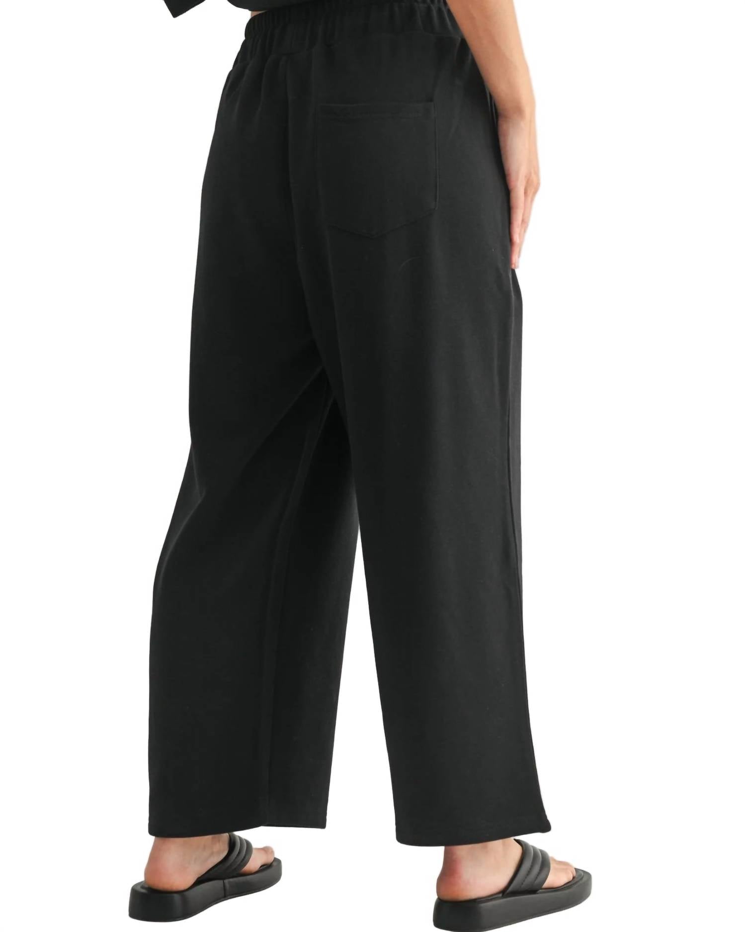 Mono B - Dune Drift Cotton Blend Wide Leg Pants