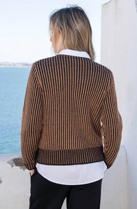 Marble - Ribbed Knit Removable Snood Jumper