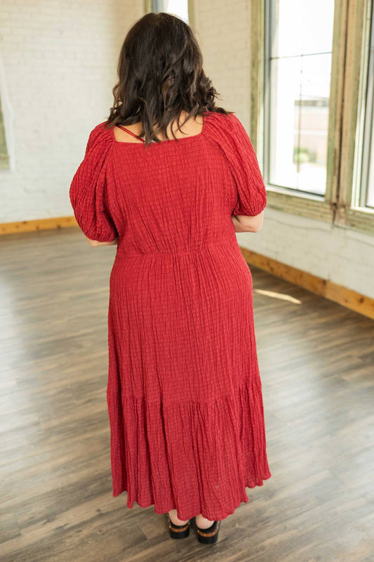 Polagram - CALLIE PLUS SMOCKED BOHO TIERED MIDI DRESS