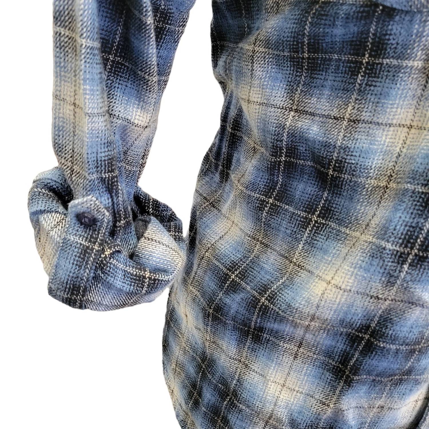Silver Jeans Co - Men's Plaid Long Roll Tab Sleeve Shirt