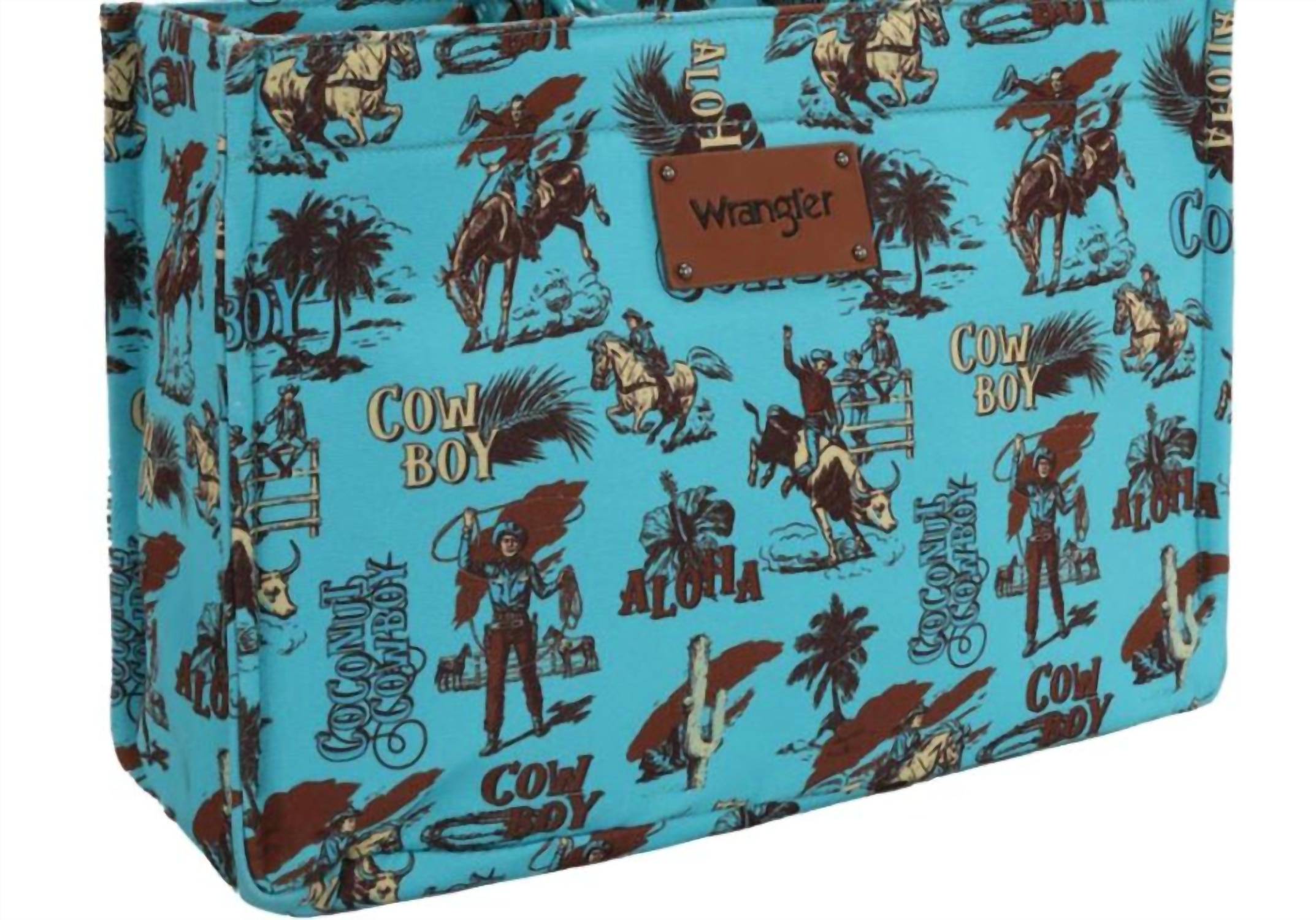 Wrangler - Cowboy Coconut Dual Sided Print Canvas Wide Tote