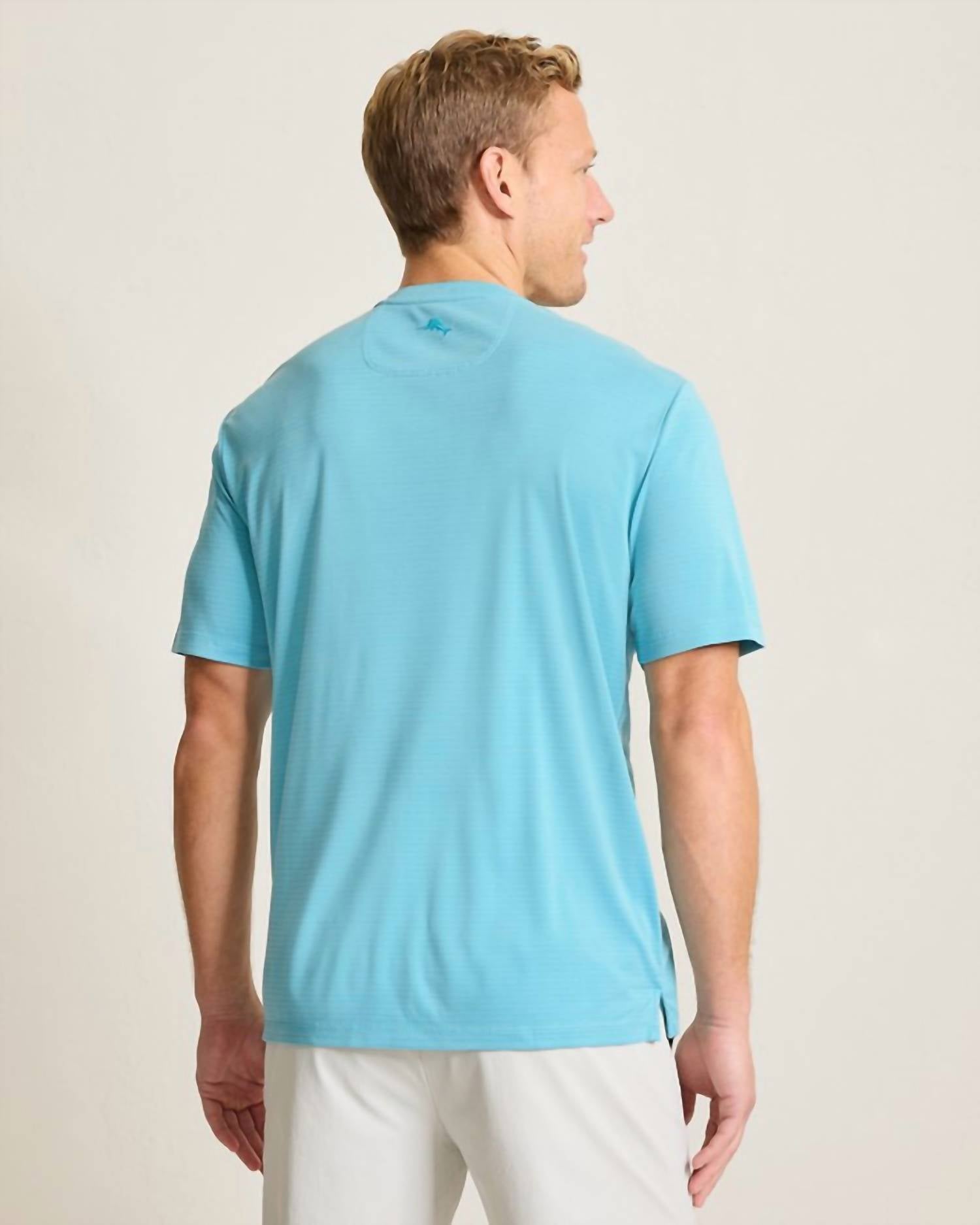 Tommy Bahama - Men's Bay Stripe V-neck Island Zone T-shirt