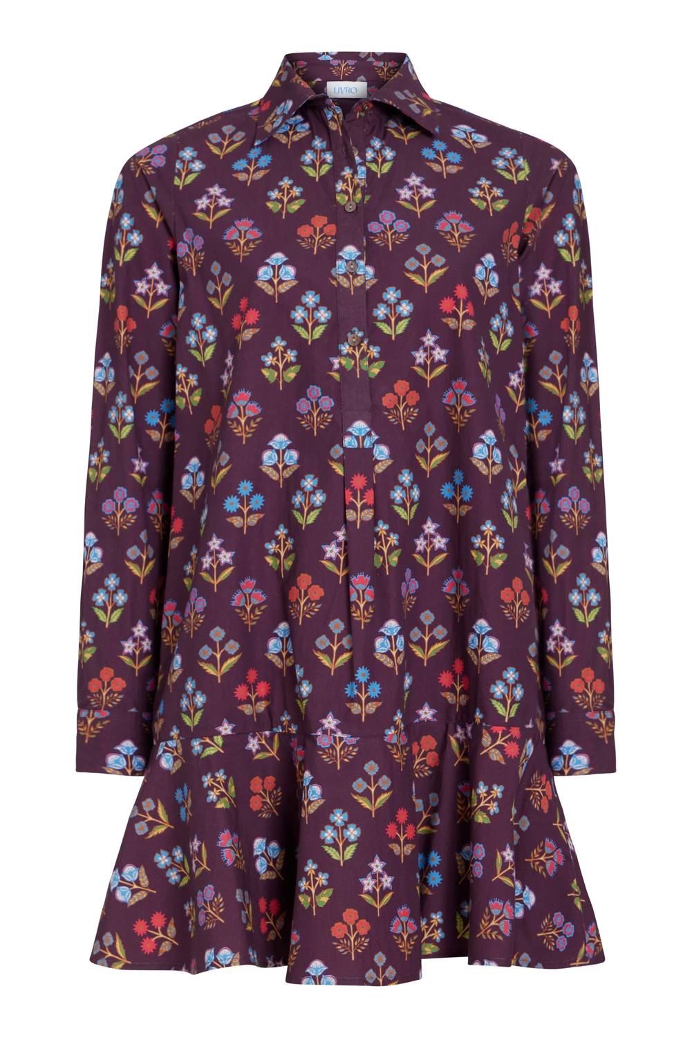 Livro The Polly Shirt Dress in holiday flowers - women's dress - view 5
