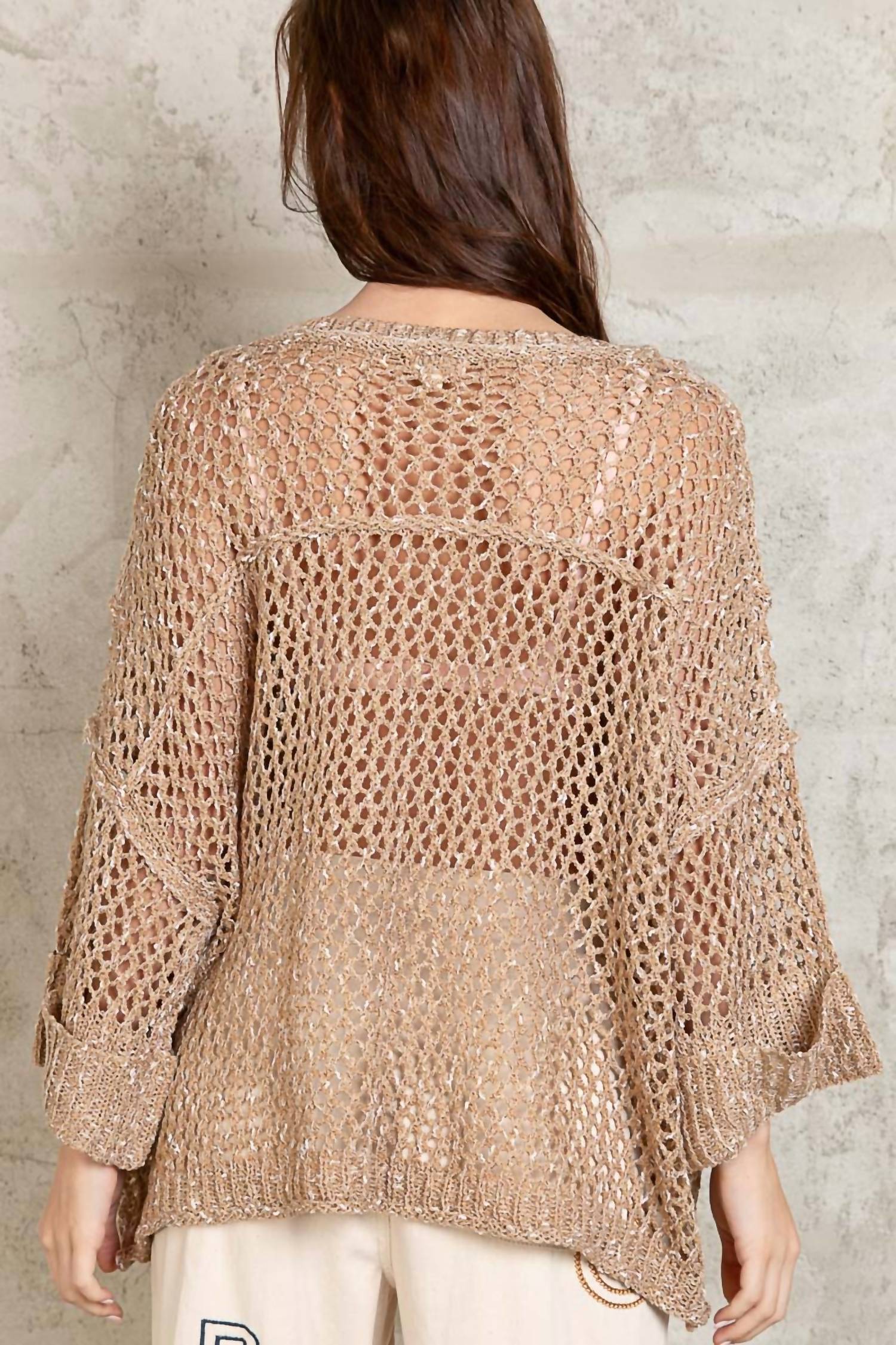 Contrast Knit Spring Sweater