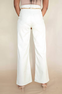 Vibrant - Destiny Vegan Leather Wide Leg Pants