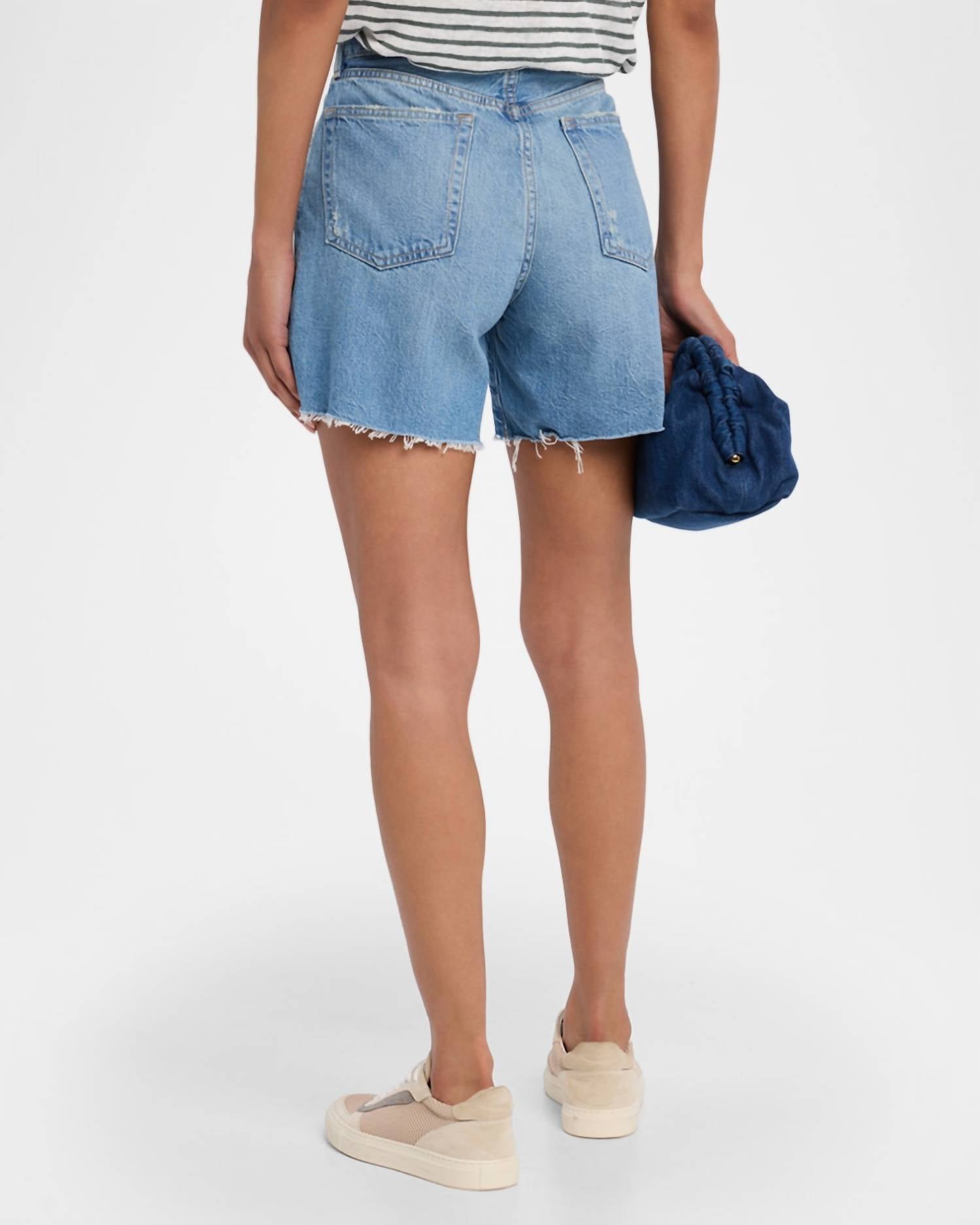 Moussy - Harbeson High Rise Denim Shorts
