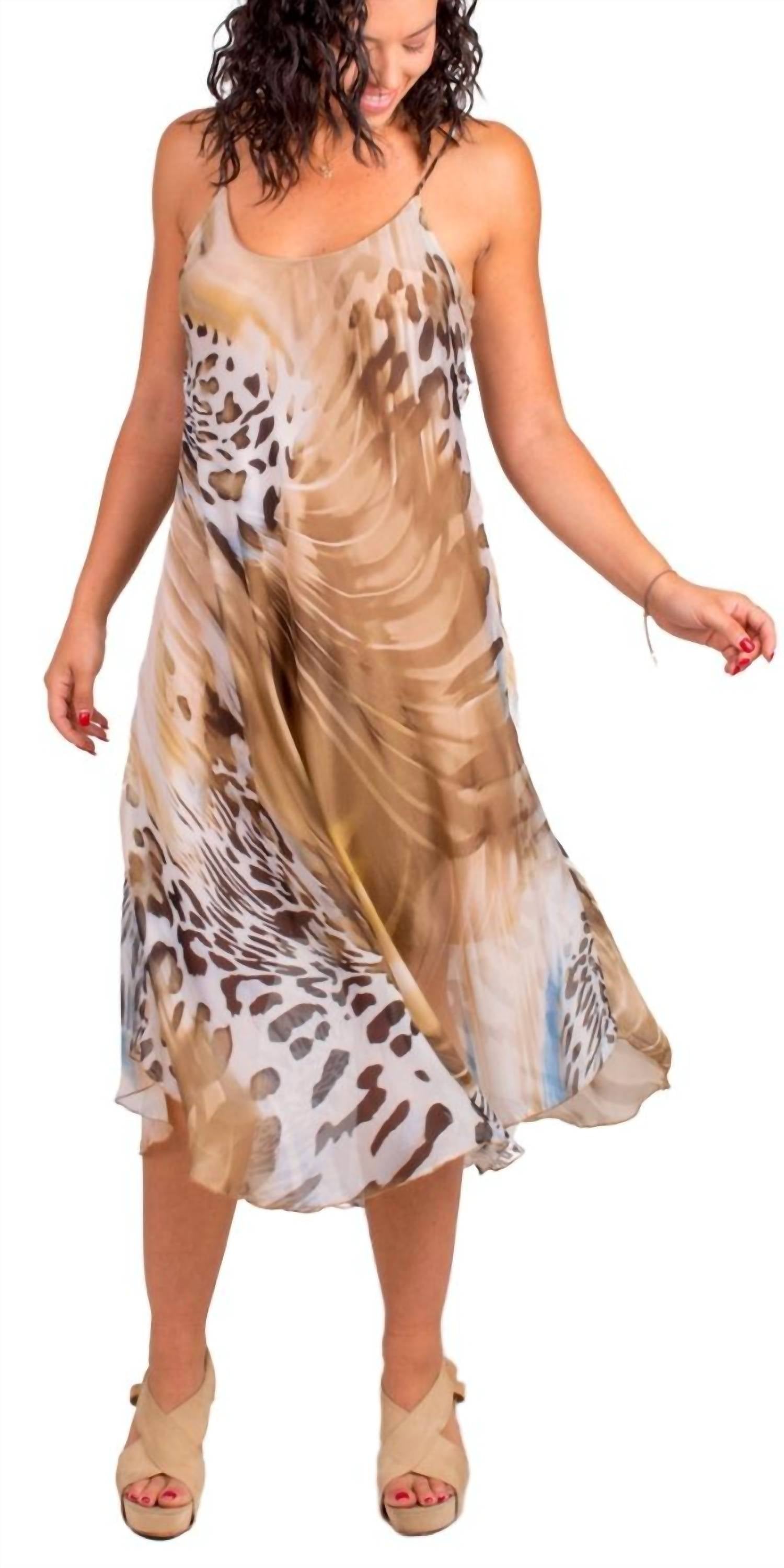 Gigi Moda - Animal Print Miele Midi Dress