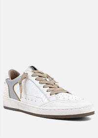 SHU SHOP Women's Snake Laceup Sneaker in white - women's sneaker
