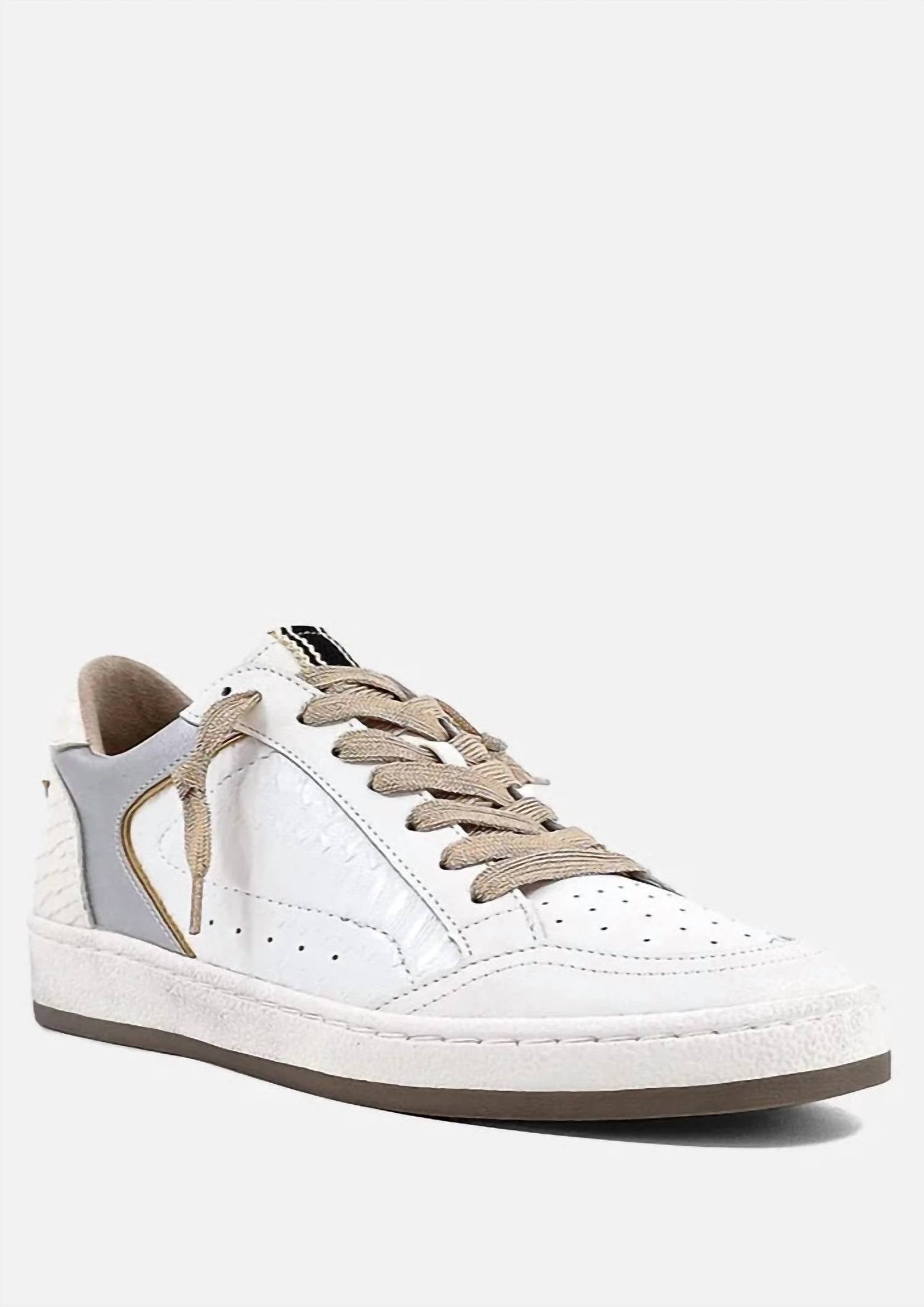 SHU SHOP Women's Snake Laceup Sneaker in white - women's sneaker
