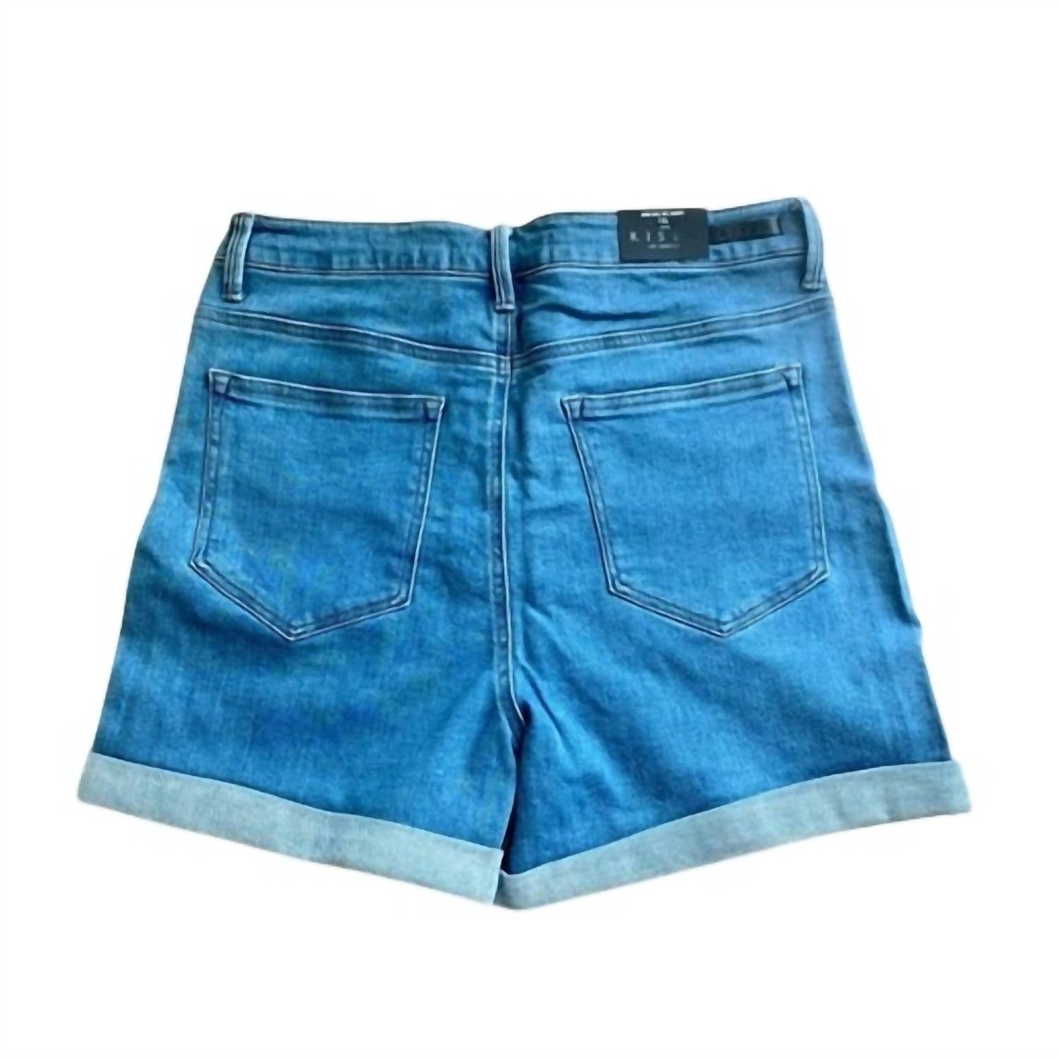 Risen - Women's High Rise Rolled Up Shorts - Plus