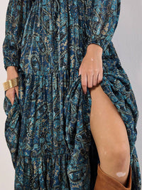Apricot - Painterly Lurex Paisley Midi Dress