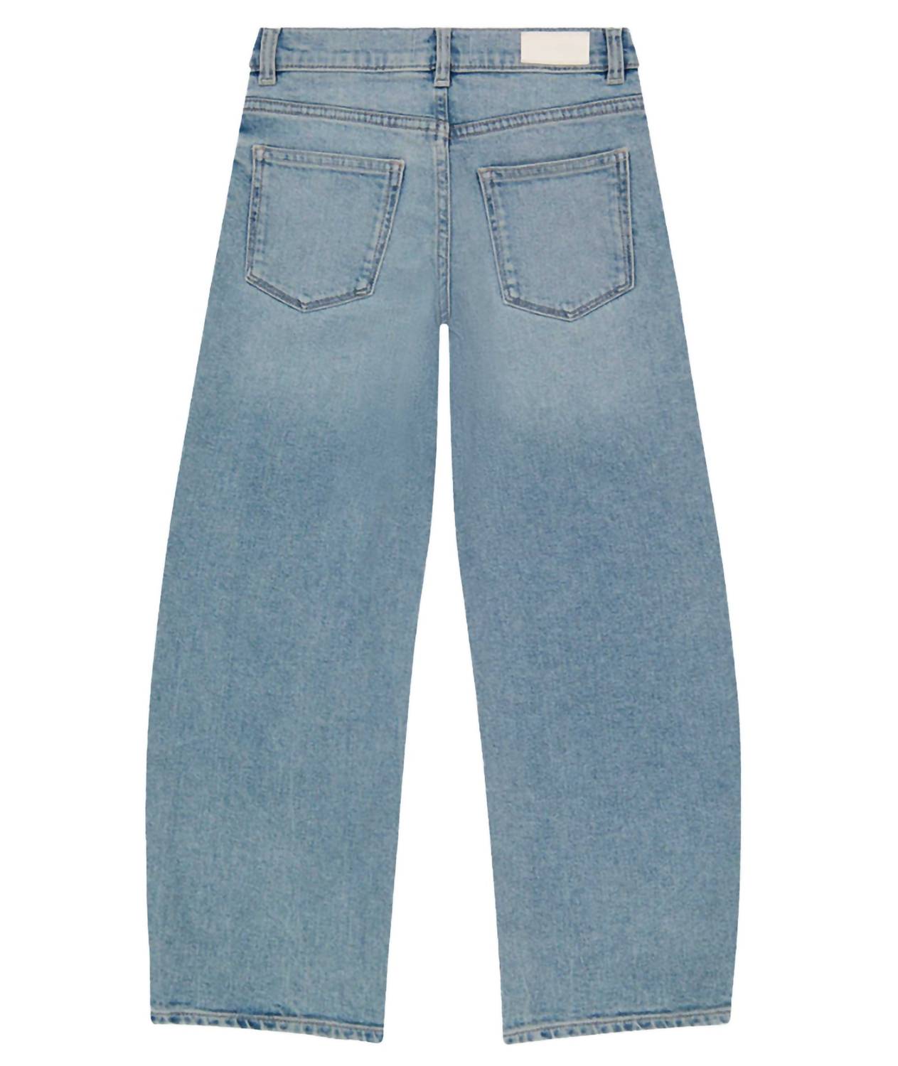 DL1961 - Kids' Lilia Barrel Leg Jeans in light island park - kids' leggings - alternate view