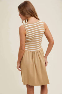 Wishlist - Wren Striped Contrast Skirt Tank Knit Dress