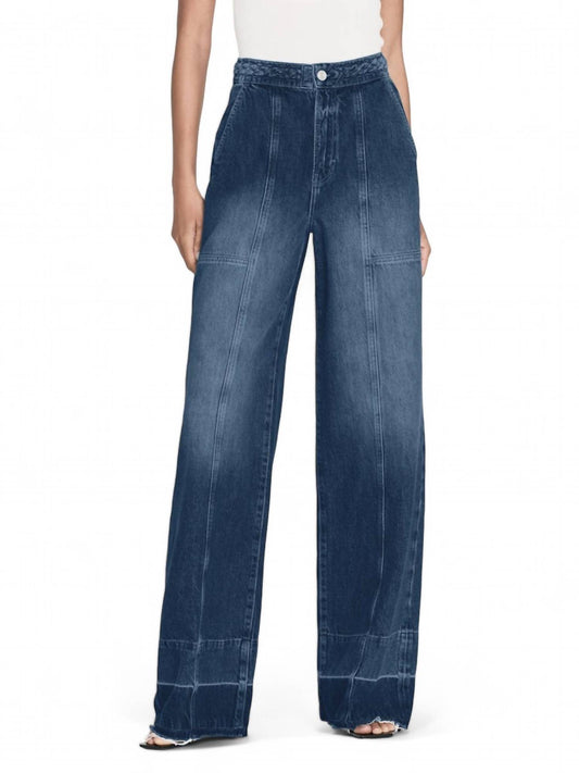 Frame - BRAIDED WAISTBAND WIDE LEG JEAN