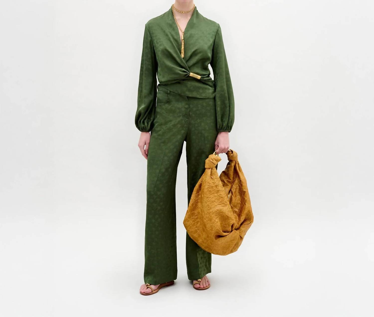 Silvia Tcherassi - Emine Jacqaurd Straight Leg Pants