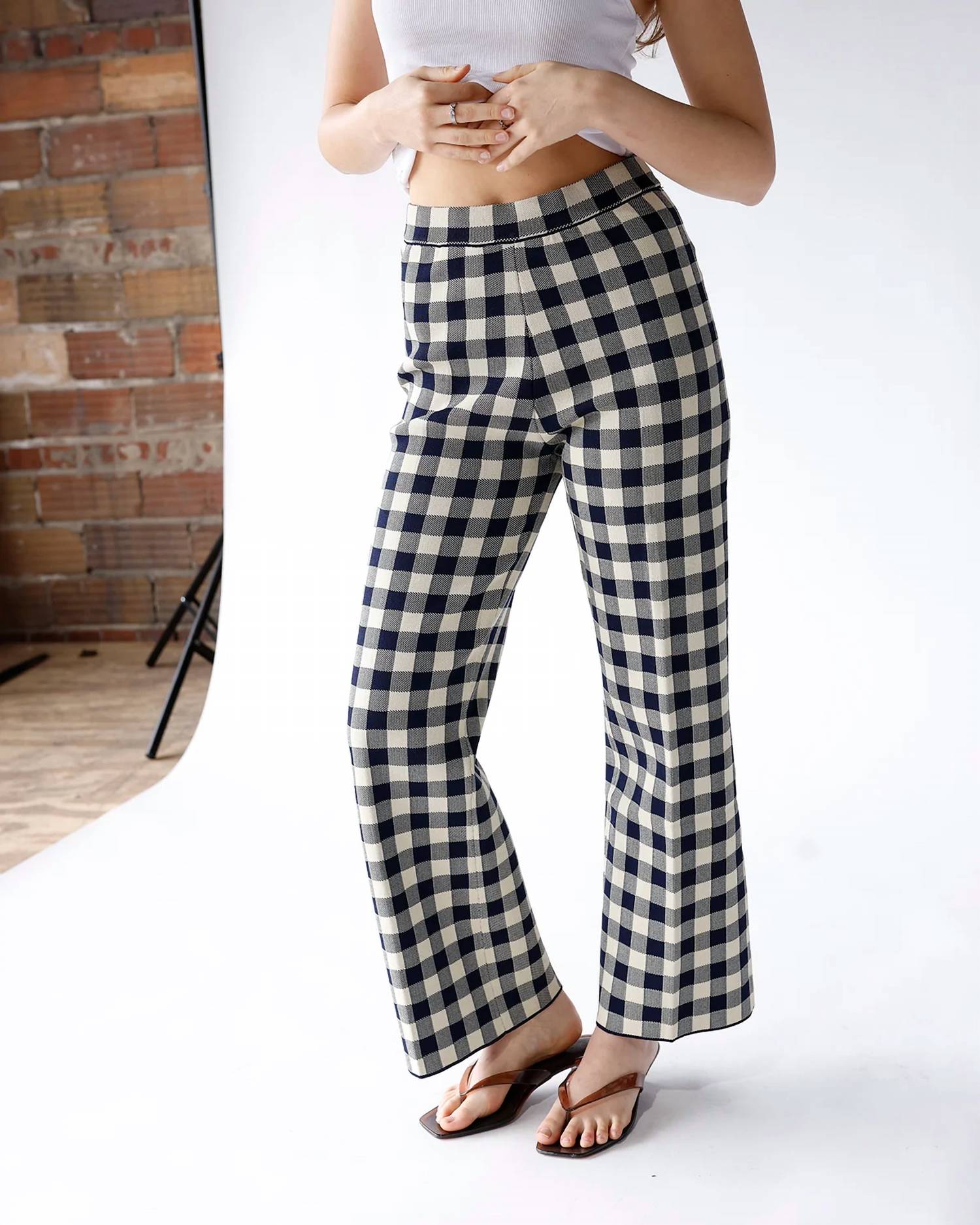 Lucy Paris - GINGHAM GETAWAY PANTS