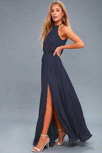 Lulus - Women's Essence Of Style Halter Maxi Dress