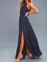 Lulus - Women's Essence Of Style Halter Maxi Dress