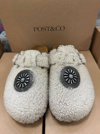 Post & Co. Women's Shearling Clogs in natural - women's shoe - view 4