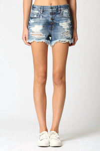 Hidden - Sofia Ultra Distressed Shorts