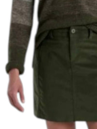 KUHL Lydia™ Cord Skirt in dark moss - women's skirt - detail view