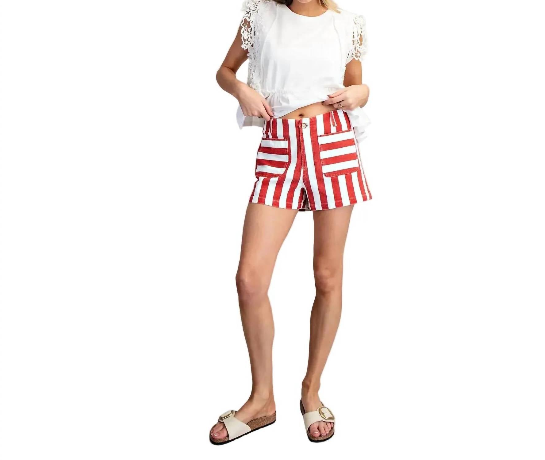 Ee:Some - Sierra Striped Shorts