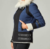 Blanc Noir - Moto Aviator Puffer Jacket