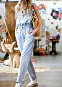 Mazik - Sleeveless Button Down Romper