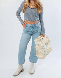 Hyfve - Before You Go Stripe Long Sleeve Crop Top