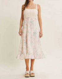 In February - Dreamiest Crochet Twofer Midi Dress With Eyeelt