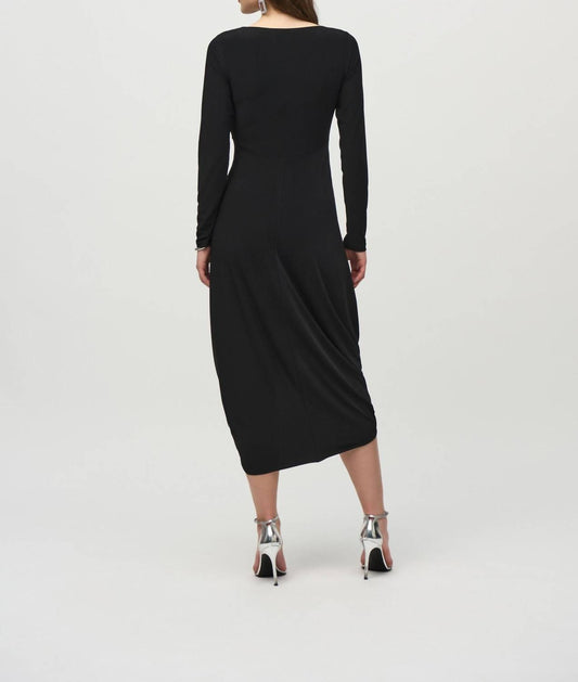 Joseph Ribkoff - Pleated Midi Cocoon Dress