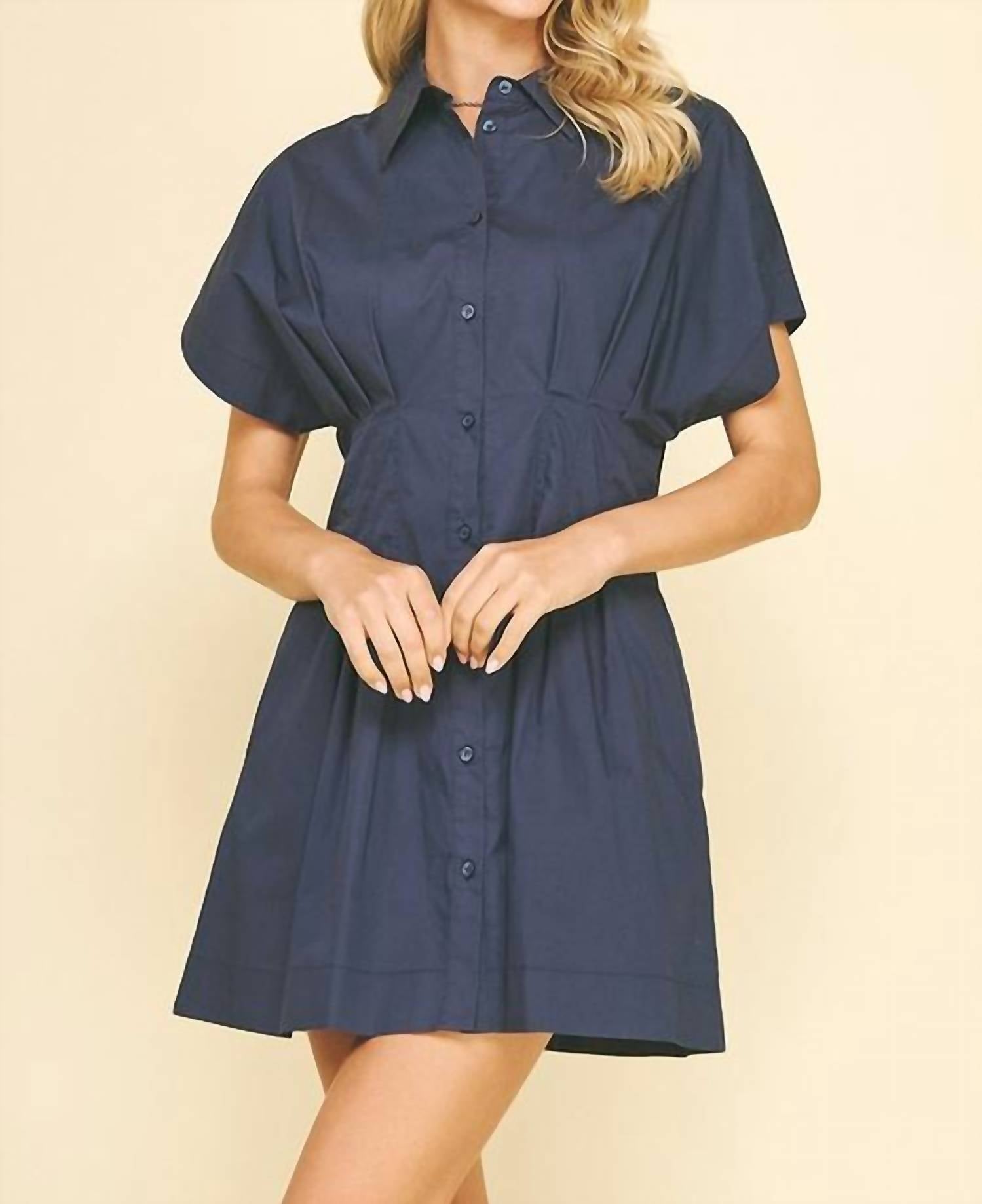 Pinch - Tucked Detail Dress