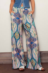 Urban Daizy - Paisley Print Wide-Leg Statement Pants