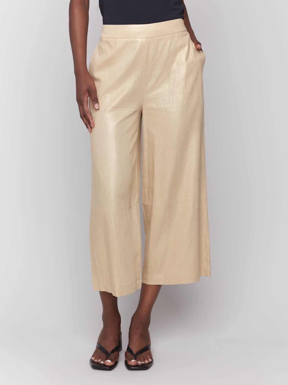 Charlie B - Foil Linen Pants